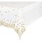 Sparkle and Bash Gold Polka Dot Tablecloth - Durable Disposable Plastic Table Cover - Glitter Confetti Design for Party Decorations - Versatile Wedding & Birthday Tablecloths - 54 x 108 in, Pack of 6